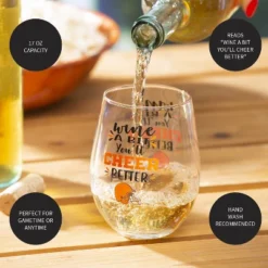 Evergreen Cleveland Browns, 17oz Boxed Stemless Wine -Optimal Home Decoration GUEST a082fb23 72b4 471c b4cc 554cbf334d61