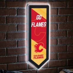 Evergreen Ultra-Thin Glazelight LED Wall Decor, Pennant, Calgary Flames- 9 X 23 Inches Made In USA -Optimal Home Decoration GUEST a1d27e2e f8f4 494c b402 12f7096943ac