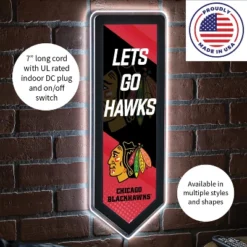 Evergreen Ultra-Thin Glazelight LED Wall Decor, Pennant, Chicago Blackhawks- 9 X 23 Inches Made In USA -Optimal Home Decoration GUEST a45cac49 edcf 46e2 bc64 8c6ee9e1d026