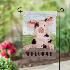 Evergreen Spotted Pig Garden Suede Flag -Optimal Home Decoration GUEST a45cd187 7852 4d6e 8f19 95725a5dbf48