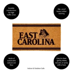 Evergreen East Carolina University Logo Turf Mat, Brown- 28 X 16 Inches Indoor Outdoor Doormat -Optimal Home Decoration GUEST a6167f19 d08d 4608 a984 e0582d123a12