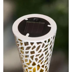 Evergreen Tapered Laser Cut Solar Interchangeable Finial, Ivory- 3.75x7.5x3.75 In Durable Hardware For Flags -Optimal Home Decoration GUEST a8f89e4a bd0d 4f64 8c68 315903371748