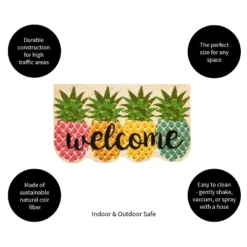 Evergreenful Pineapples Shaped Indoor Outdoor Natural Coir Doormat 1'4"x2'4" Multicolored 13 Evergreenful Pineapples Shaped Indoor Outdoor Natural Coir Doormat 1'4"x2'4" Multicolored -Optimal Home Decoration GUEST a9d7873f 0168 474f 8e17 b061d43748ae
