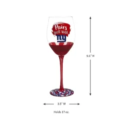 Evergreen New York Giants, 17oz Boxed Stemware