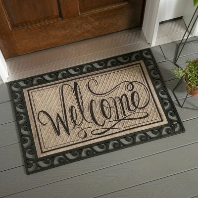 Evergreen Scroll Cutout Embossed Floor Mat Indoor Outdoor Rubber Tray 2'x3' Fits Embossed Doormats Size 30"x18" Black 6 Evergreen Scroll Cutout Embossed Floor Mat Indoor Outdoor Rubber Tray 2'x3' Fits Embossed Doormats Size 30"x18" Black - Image 6