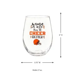 Evergreen Cleveland Browns, 17oz Boxed Stemless Wine
