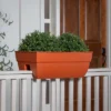 Evergreen 24" Railing Planter, Terra Cotta