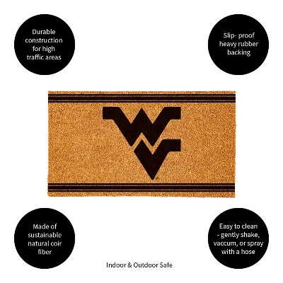 Evergreen West Virginia University Logo Turf Mat, Brown- 28 X 16 Inches Indoor Outdoor Doormat 3 Evergreen West Virginia University Logo Turf Mat, Brown- 28 X 16 Inches Indoor Outdoor Doormat - Image 3