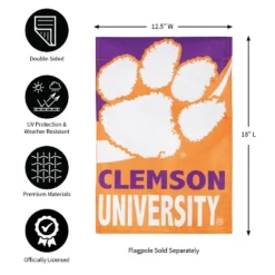 Evergreen Flag, DS New Burlap, Garden, Clemson University