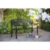 Evergreen Dogwood Metal Garden Bench - Black