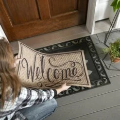 Evergreen Scroll Cutout Embossed Floor Mat Indoor Outdoor Rubber Tray 2'x3' Fits Embossed Doormats Size 30"x18" Black 10 Evergreen Scroll Cutout Embossed Floor Mat Indoor Outdoor Rubber Tray 2'x3' Fits Embossed Doormats Size 30"x18" Black -Optimal Home Decoration GUEST ba6824e2 5a8a 40b5 a4ad c2e33abe1d01