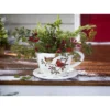 Evergreen Indoor/Outdoor Cardinal Teacup Planter With Saucer