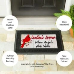 Evergreen When Angels Are Near Sassafras Indoor Outdoor Switch Doormat 1'10"x10" White -Optimal Home Decoration GUEST bb1b456c ca7a 4205 948c e8e6b299efd5