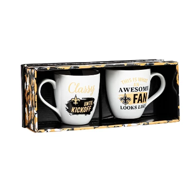 Evergreen New Orleans Saints, Ceramic Cup O'Java 17oz Gift Set 1 Evergreen New Orleans Saints, Ceramic Cup O'Java 17oz Gift Set