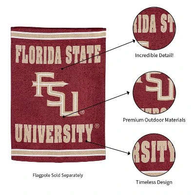 Evergreen Embossed Suede Flag, GDN Size, Florida State University 3 Evergreen Embossed Suede Flag, GDN Size, Florida State University - Image 3