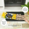 Evergreen Bee Our Guest Frame Sassafras Indoor Outdoor Switch Doormat 1'10"x10" Multicolored
