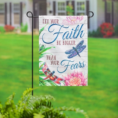 Evergreen Faith Be Bigger Than Fear Garden Linen Flag- 12.5 X 18 Inches Outdoor Decor For Homes And Gardens 3 Evergreen Faith Be Bigger Than Fear Garden Linen Flag- 12.5 X 18 Inches Outdoor Decor For Homes And Gardens - Image 3
