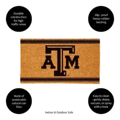 Evergreen Texas A&M Logo Turf Mat, Brown- 28 X 16 Inches Indoor Outdoor Doormat -Optimal Home Decoration GUEST bd3d1a56 94ea 47f9 a333 718b72f1b387