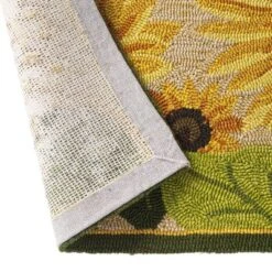 Evergreen Indoor/Outdoor Sunflower Hooked Polypropylene Accent Rug - 24 X 42 5 Evergreen Indoor/Outdoor Sunflower Hooked Polypropylene Accent Rug - 24 X 42 -Optimal Home Decoration GUEST be95fe20 a910 481e 99b4 01ad49e42ab6