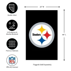 Evergreen NFL Pittsburgh Steelers Applique House Flag 28 X 44 Inches Outdoor Decor For Homes And Gardens -Optimal Home Decoration GUEST bfbcffac f8d7 435b 84d1 0ef6b1431aad