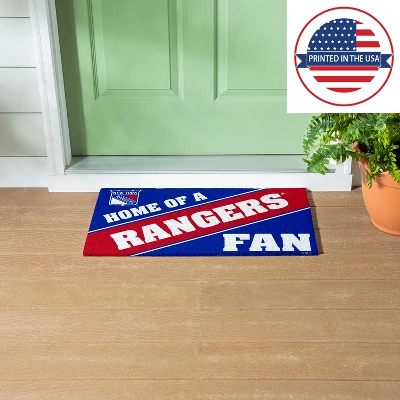 Evergreen New York Rangers Team Turf Mat- 28 X 16 Inches Indoor Outdoor Doormat 4 Evergreen New York Rangers Team Turf Mat- 28 X 16 Inches Indoor Outdoor Doormat - Image 4