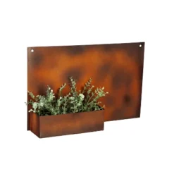 Evergreen Rust Dunes Rectangular Metal Wall Planter -Optimal Home Decoration GUEST c3509643 e669 4d2d b701 e9eaf4c869e3