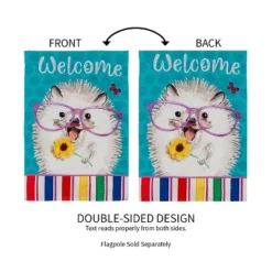 Evergreen Hedgehog Pal Garden Linen Flag 12.5 X 18 Inches Indoor Outdoor Decor -Optimal Home Decoration GUEST c50e99ba 3311 4c12 bf9c 0bcaf4a63660