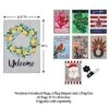 Evergreen Seasonal Burlap Flag Set Of 8