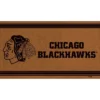Evergreen Chicago Blackhawks Logo Turf Mat, Brown- 28 X 16 Inches Indoor Outdoor Doormat
