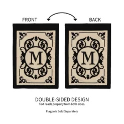 Evergreen Flag Cambridge Chic Letter M Monogram Applique Garden Flag - 12.5" Wide X 18" High 6 Evergreen Flag Cambridge Chic Letter M Monogram Applique Garden Flag - 12.5" Wide X 18" High -Optimal Home Decoration GUEST c8922181 242c 43a1 953a da9446d737ba