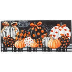 Evergreen Elegant Pattern Pumpkins Set Of 2 Garden Flag And Sassafras Doormat Bundle Set -Optimal Home Decoration GUEST c9443a35 d0a2 42bb 9867 af005bd5844b