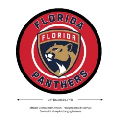 Evergreen Ultra-Thin Edgelight LED Wall Decor, Round, Florida Panthers- 23 X 23 Inches Made In USA