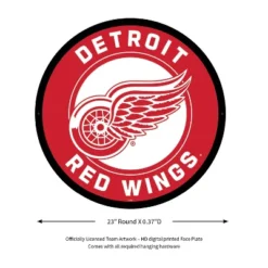 Evergreen Ultra-Thin Edgelight LED Wall Decor, Round, Detroit Red Wings- 23 X 23 Inches Made In USA