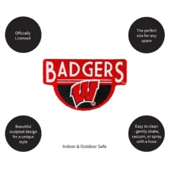 Evergreen University Of Wisconsin-Madison Indoor Outdoor Natural Shaped Coir Doormat 1'6"x2'4" Multicolored -Optimal Home Decoration GUEST cb503619 b6e9 4a18 ac6b 067abf5317d8