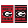 Evergreen Embossed Suede Flag, House Size, University Of Georgia