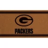 Evergreen Green Bay Packers Logo Turf Mat, Brown- 28 X 16 Inches Indoor Outdoor Doormat