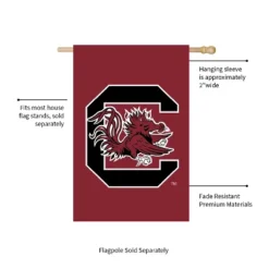 Evergreen NCAA University Of South Carolina Applique House Flag 28 X 44 Inches Outdoor Decor For Homes And Gardens