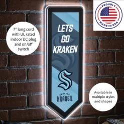 Evergreen Ultra-Thin Glazelight LED Wall Decor, Pennant, Seattle Kraken- 9 X 23 Inches Made In USA -Optimal Home Decoration GUEST cf8ed735 e6f3 4c21 99bf 8a7b60e5afdb