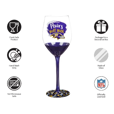 Evergreen Baltimore Ravens, 17oz Boxed Stemware 2 Evergreen Baltimore Ravens, 17oz Boxed Stemware - Image 2