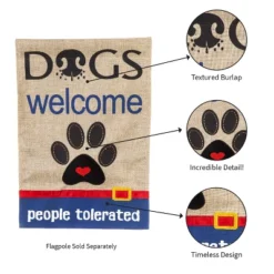 Evergreen Flag Dogs Welcome People Tolerated Garden Burlap Flag 10 Evergreen Flag Dogs Welcome People Tolerated Garden Burlap Flag -Optimal Home Decoration GUEST d15b21b1 d7f0 45a4 a21a 04c4b1e1181c