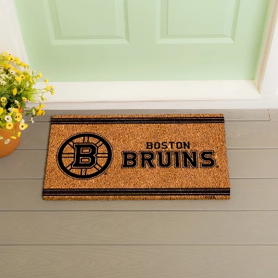 Evergreen Boston Bruins Logo Turf Mat, Brown- 28 X 16 Inches Indoor Outdoor Doormat 4 Evergreen Boston Bruins Logo Turf Mat, Brown- 28 X 16 Inches Indoor Outdoor Doormat - Image 4