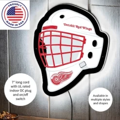 Evergreen Ultra-Thin Edgelight LED Wall Decor, Helmet, Detroit Red Wings- 15.6 X 19 Inches Made In USA -Optimal Home Decoration GUEST d914a52e 30d1 4857 adba 407d6dfbd8f4