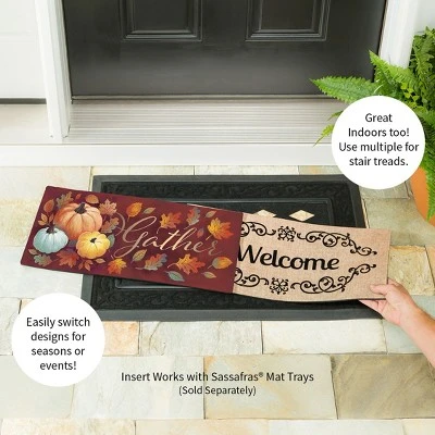 Evergreen Crafted Harvest Sassafras Indoor Outdoor Switch Doormat 10"x1'10" Multicolored 4 Evergreen Crafted Harvest Sassafras Indoor Outdoor Switch Doormat 10"x1'10" Multicolored - Image 4