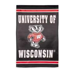Evergreen Embossed Suede Flag, House Size, University Of Wisconsin-Madison -Optimal Home Decoration GUEST d97e0090 c1fa 4768 9740 1a266ea5b23d
