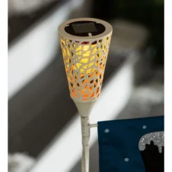 Evergreen Tapered Laser Cut Solar Interchangeable Finial, Ivory- 3.75x7.5x3.75 In Durable Hardware For Flags -Optimal Home Decoration GUEST daf4970c d94e 4624 b536 9d47d6a35738