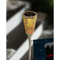 Evergreen Tapered Laser Cut Solar Interchangeable Finial, Ivory- 3.75x7.5x3.75 In Durable Hardware For Flags -Optimal Home Decoration GUEST dfdb3f92 7c04 43ee a742 3e943a02632a