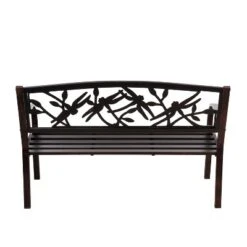 Evergreen Dragonfly Metal Garden Bench, Bronze -Optimal Home Decoration GUEST e16b68e1 12f8 4dbc 89b2 567c7240c4c3