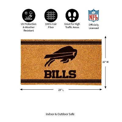 Evergreen Buffalo Bills Logo Turf Mat, Brown- 28 X 16 Inches Indoor Outdoor Doormat 2 Evergreen Buffalo Bills Logo Turf Mat, Brown- 28 X 16 Inches Indoor Outdoor Doormat - Image 2