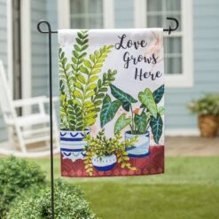 Evergreen Love Grows Here Houseplants Garden Suede Flag 12.5 X 18 Inches Indoor Outdoor Decor -Optimal Home Decoration GUEST e1cb267a 776a 4fa1 b954 4d70b55d0676