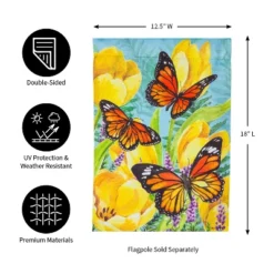 Evergreen Tulip And Butterfly Garden Suede Flag 12.5 X 18 Inches Indoor Outdoor Decor -Optimal Home Decoration GUEST e62857b7 0020 43a7 93ee 51b15a9d6a19